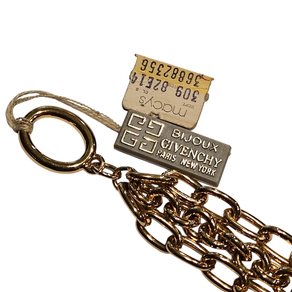 Givenchy Bracelet NWT Defective Needs Repair Vintage Gold Tone Chunky Chain - Picture 3 of 13